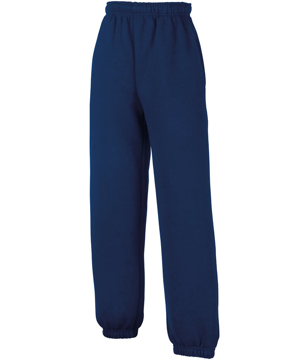 Navy - Kids classic elasticated cuff jog pants Sweatpants Fruit of the Loom Joggers, Junior, Must Haves Schoolwear Centres