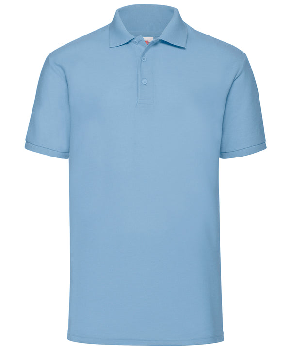 Sky Blue - 65/35 Polo Polos Fruit of the Loom 2022 Spring Edit, Fruit of the Loom Polos, Must Haves, Plus Sizes, Polos & Casual, Polos safe to wash at 60 degrees, Price Lock, Safe to wash at 60 degrees, Sports & Leisure, Workwear Schoolwear Centres