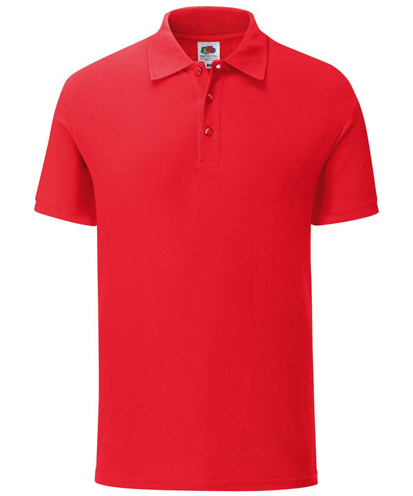 Red - 65/35 Tailored fit polo Polos Fruit of the Loom Plus Sizes, Polos & Casual, Rebrandable Schoolwear Centres