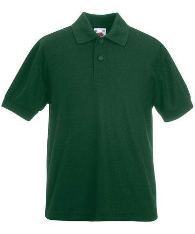 Bottle Green - Kids 65/35 piqué polo Polos Fruit of the Loom Back to Education, Junior, Must Haves, Polos & Casual Schoolwear Centres