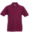 Burgundy - Kids 65/35 piqué polo Polos Fruit of the Loom Back to Education, Junior, Must Haves, Polos & Casual Schoolwear Centres