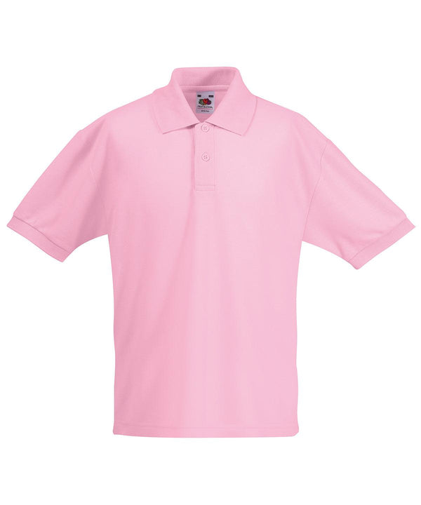 Light Pink - Kids 65/35 piqué polo Polos Fruit of the Loom Back to Education, Junior, Must Haves, Polos & Casual Schoolwear Centres