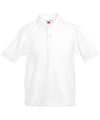 White - Kids 65/35 piqué polo Polos Fruit of the Loom Back to Education, Junior, Must Haves, Polos & Casual Schoolwear Centres