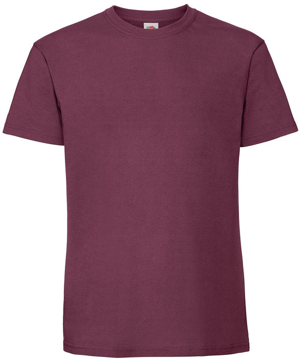 Burgundy - Ringspun premium T T-Shirts Fruit of the Loom Must Haves, New Colours for 2023, Safe to wash at 60 degrees, T-Shirts & Vests, Tees safe to wash at 60 degrees Schoolwear Centres