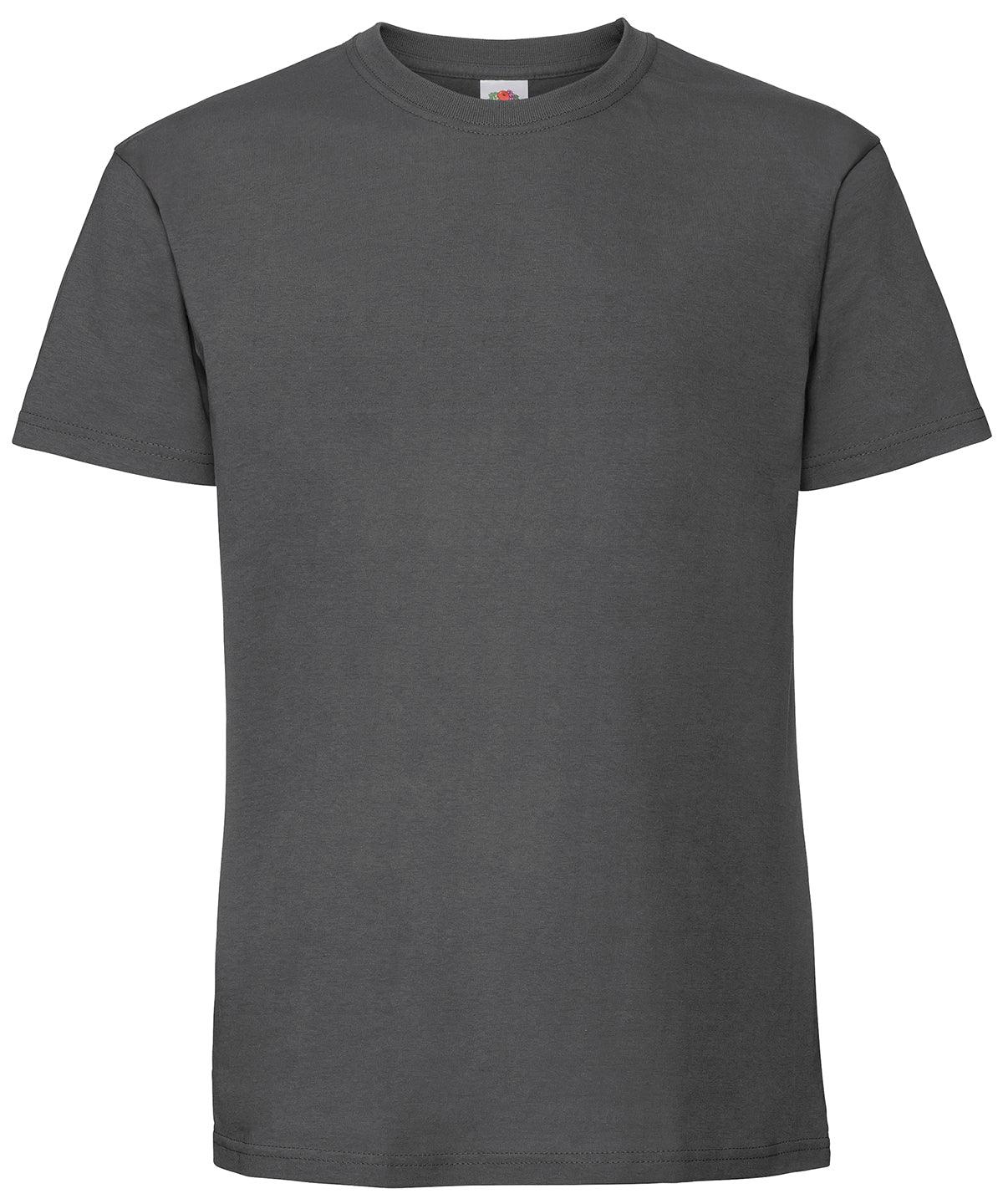 Light Graphite - Ringspun premium T T-Shirts Fruit of the Loom Must Haves, New Colours for 2023, Safe to wash at 60 degrees, T-Shirts & Vests, Tees safe to wash at 60 degrees Schoolwear Centres