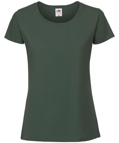 Bottle Green - Lady-fit ringspun premium t-shirt T-Shirts Fruit of the Loom New Colours for 2023, Safe to wash at 60 degrees, T-Shirts & Vests, Tees safe to wash at 60 degrees Schoolwear Centres