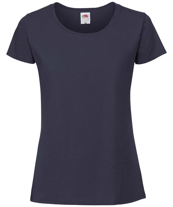 Deep Navy - Lady-fit ringspun premium t-shirt T-Shirts Fruit of the Loom New Colours for 2023, Safe to wash at 60 degrees, T-Shirts & Vests, Tees safe to wash at 60 degrees Schoolwear Centres