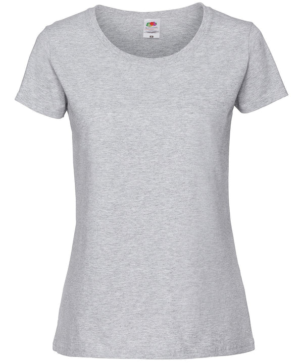 Heather Grey - Lady-fit ringspun premium t-shirt T-Shirts Fruit of the Loom New Colours for 2023, Safe to wash at 60 degrees, T-Shirts & Vests, Tees safe to wash at 60 degrees Schoolwear Centres