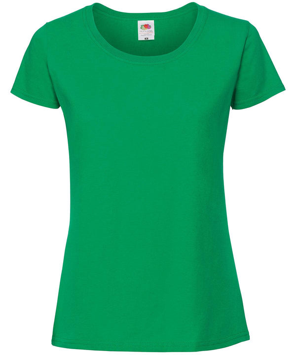 Kelly Green - Lady-fit ringspun premium t-shirt T-Shirts Fruit of the Loom New Colours for 2023, Safe to wash at 60 degrees, T-Shirts & Vests, Tees safe to wash at 60 degrees Schoolwear Centres