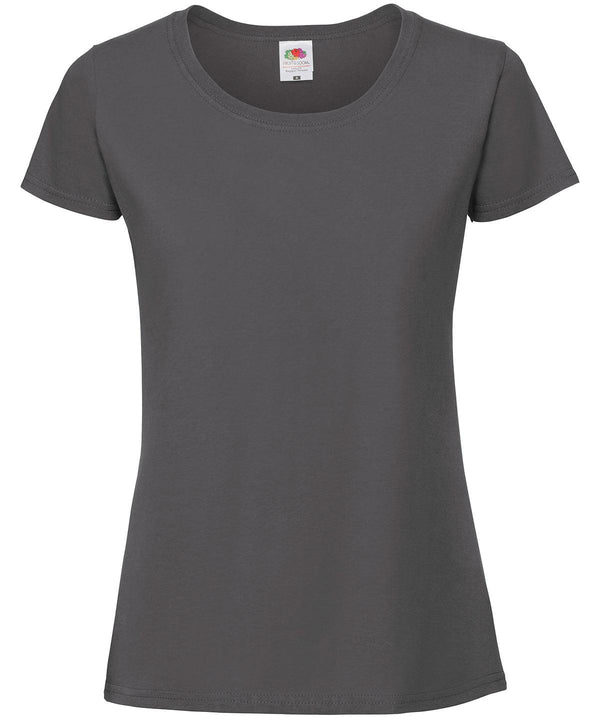 Light Graphite - Lady-fit ringspun premium t-shirt T-Shirts Fruit of the Loom New Colours for 2023, Safe to wash at 60 degrees, T-Shirts & Vests, Tees safe to wash at 60 degrees Schoolwear Centres