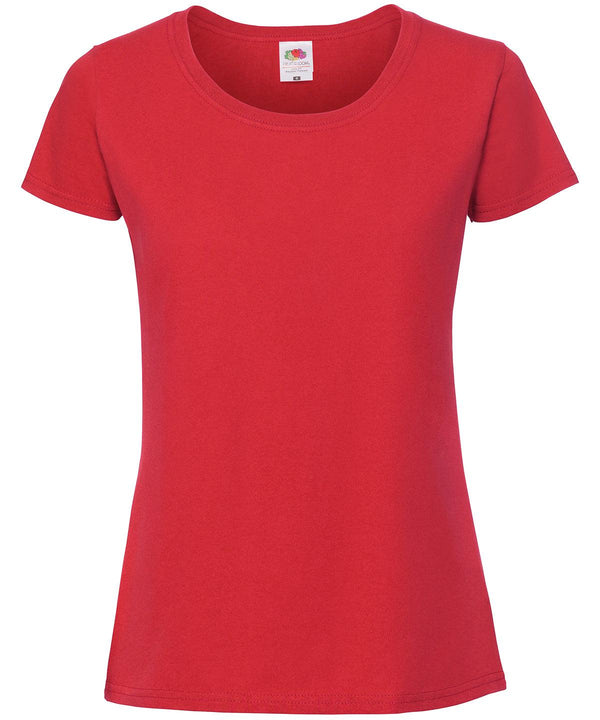Red - Lady-fit ringspun premium t-shirt T-Shirts Fruit of the Loom New Colours for 2023, Safe to wash at 60 degrees, T-Shirts & Vests, Tees safe to wash at 60 degrees Schoolwear Centres