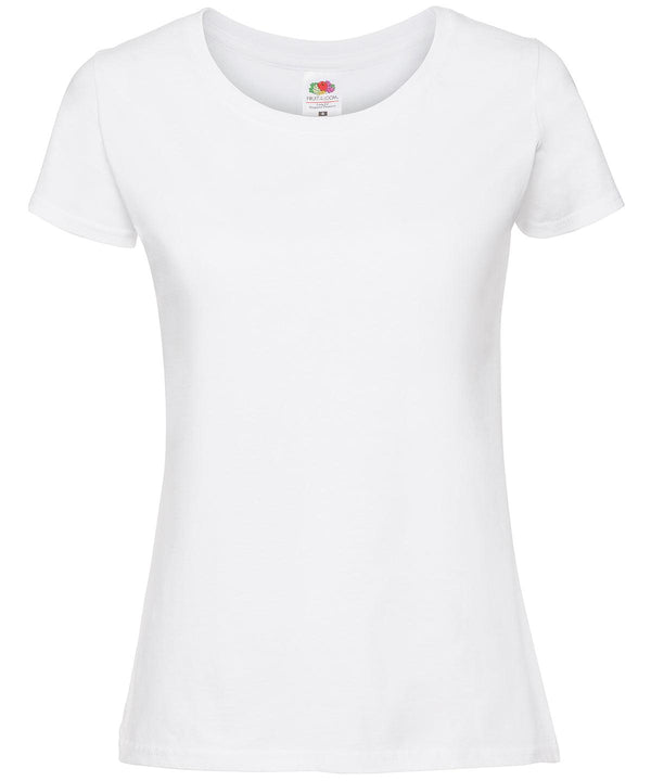 White - Lady-fit ringspun premium t-shirt T-Shirts Fruit of the Loom New Colours for 2023, Safe to wash at 60 degrees, T-Shirts & Vests, Tees safe to wash at 60 degrees Schoolwear Centres