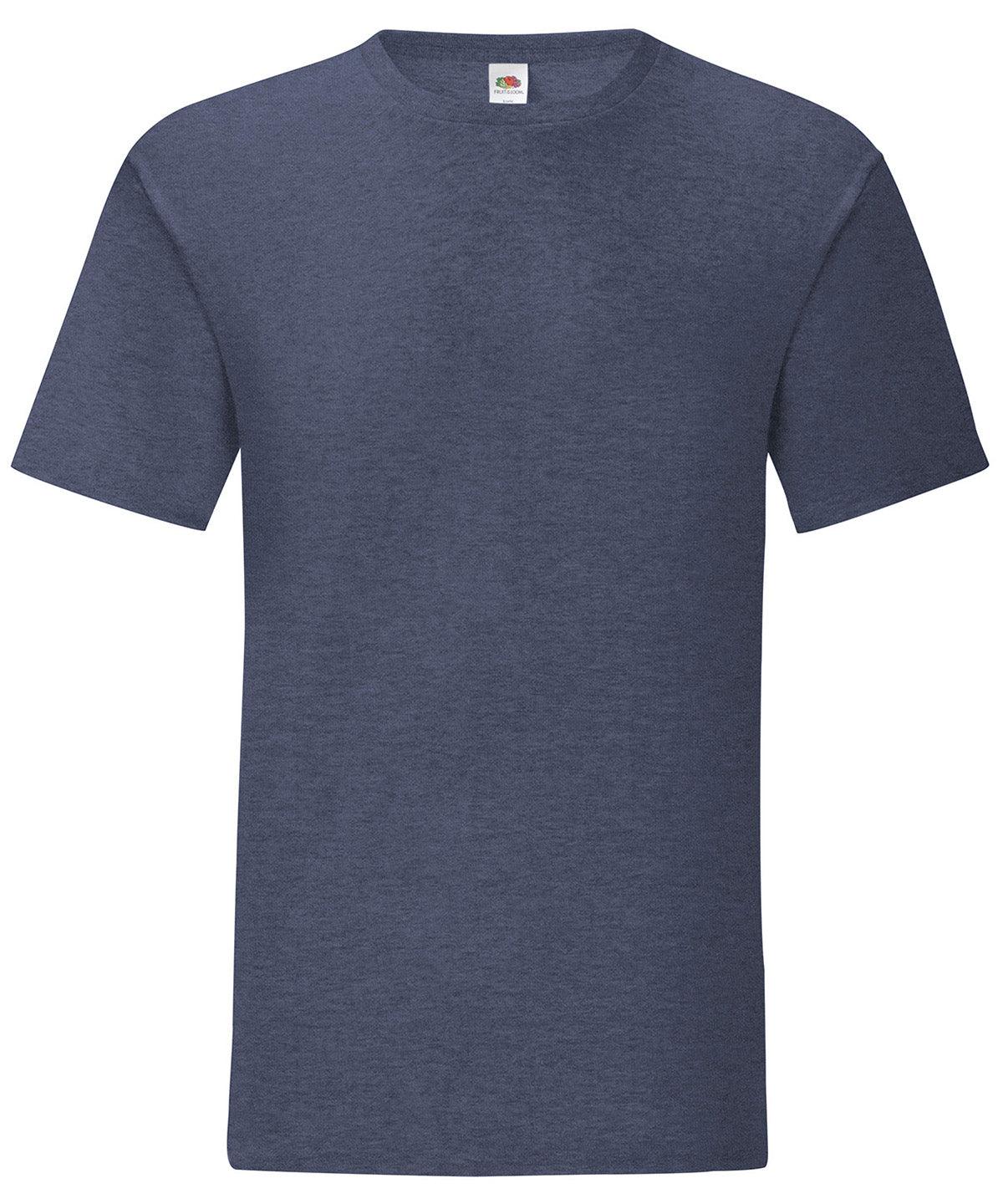 Heather Navy - Iconic 150 T T-Shirts Fruit of the Loom Holiday Season, Must Haves, New Colours For 2022, New Colours for 2023, New Sizes for 2021, Plus Sizes, Rebrandable, T-Shirts & Vests Schoolwear Centres