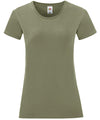 Classic Olive - Women's iconic T T-Shirts Fruit of the Loom Holiday Season, New Colours For 2022, New Colours for 2023, Rebrandable, T-Shirts & Vests Schoolwear Centres