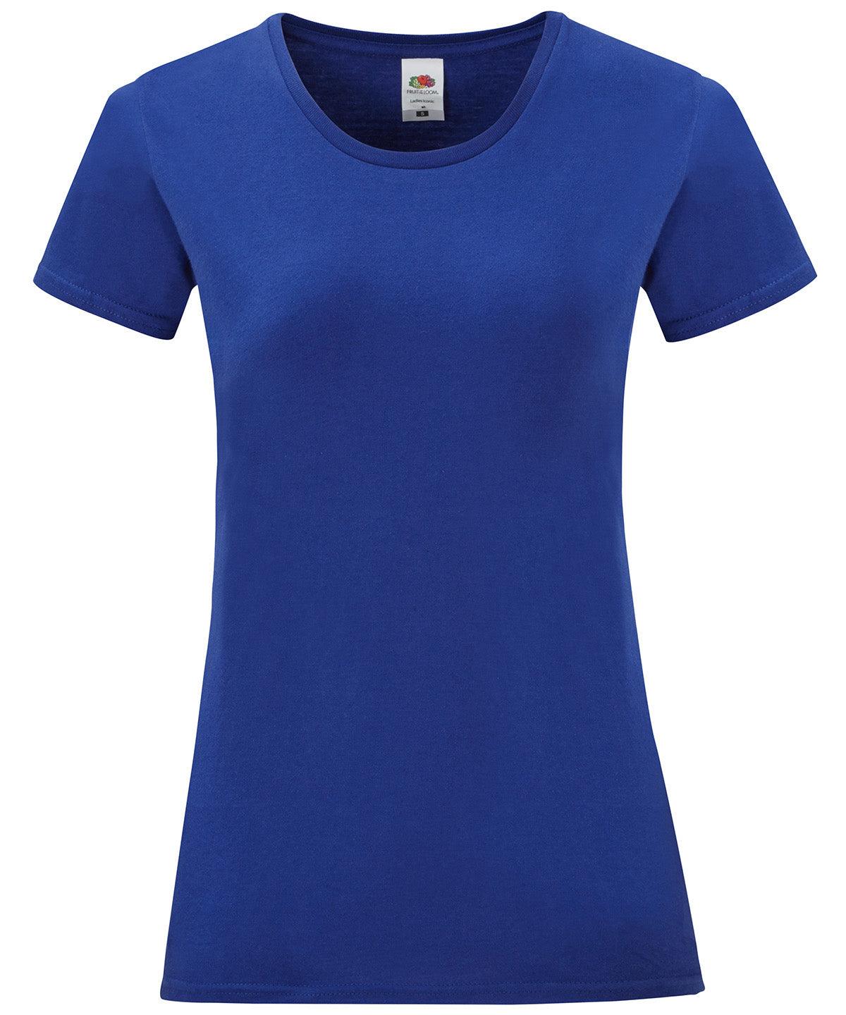 Cobalt Blue - Women's iconic T T-Shirts Fruit of the Loom Holiday Season, New Colours For 2022, New Colours for 2023, Rebrandable, T-Shirts & Vests Schoolwear Centres