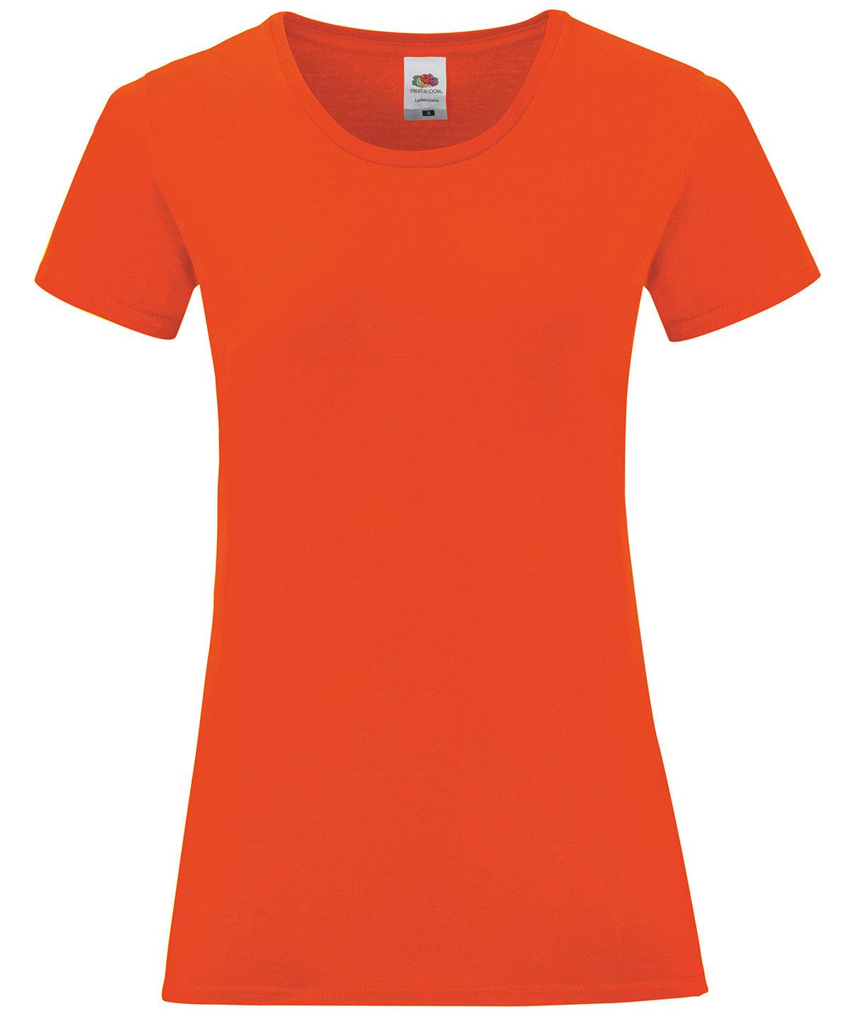 Flame - Women's iconic T T-Shirts Fruit of the Loom Holiday Season, New Colours For 2022, New Colours for 2023, Rebrandable, T-Shirts & Vests Schoolwear Centres