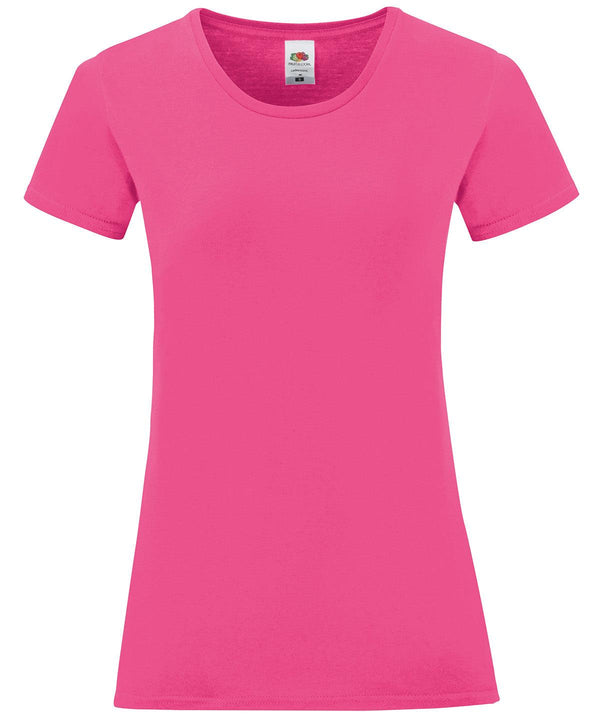 Fuchsia - Women's iconic T T-Shirts Fruit of the Loom Holiday Season, New Colours For 2022, New Colours for 2023, Rebrandable, T-Shirts & Vests Schoolwear Centres