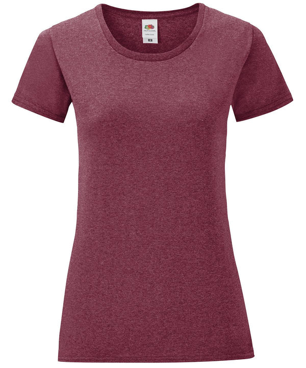 Heather Burgundy - Women's iconic T T-Shirts Fruit of the Loom Holiday Season, New Colours For 2022, New Colours for 2023, Rebrandable, T-Shirts & Vests Schoolwear Centres