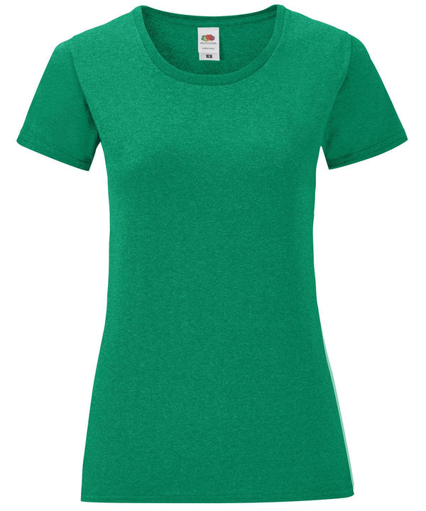 Heather Green - Women's iconic T T-Shirts Fruit of the Loom Holiday Season, New Colours For 2022, New Colours for 2023, Rebrandable, T-Shirts & Vests Schoolwear Centres