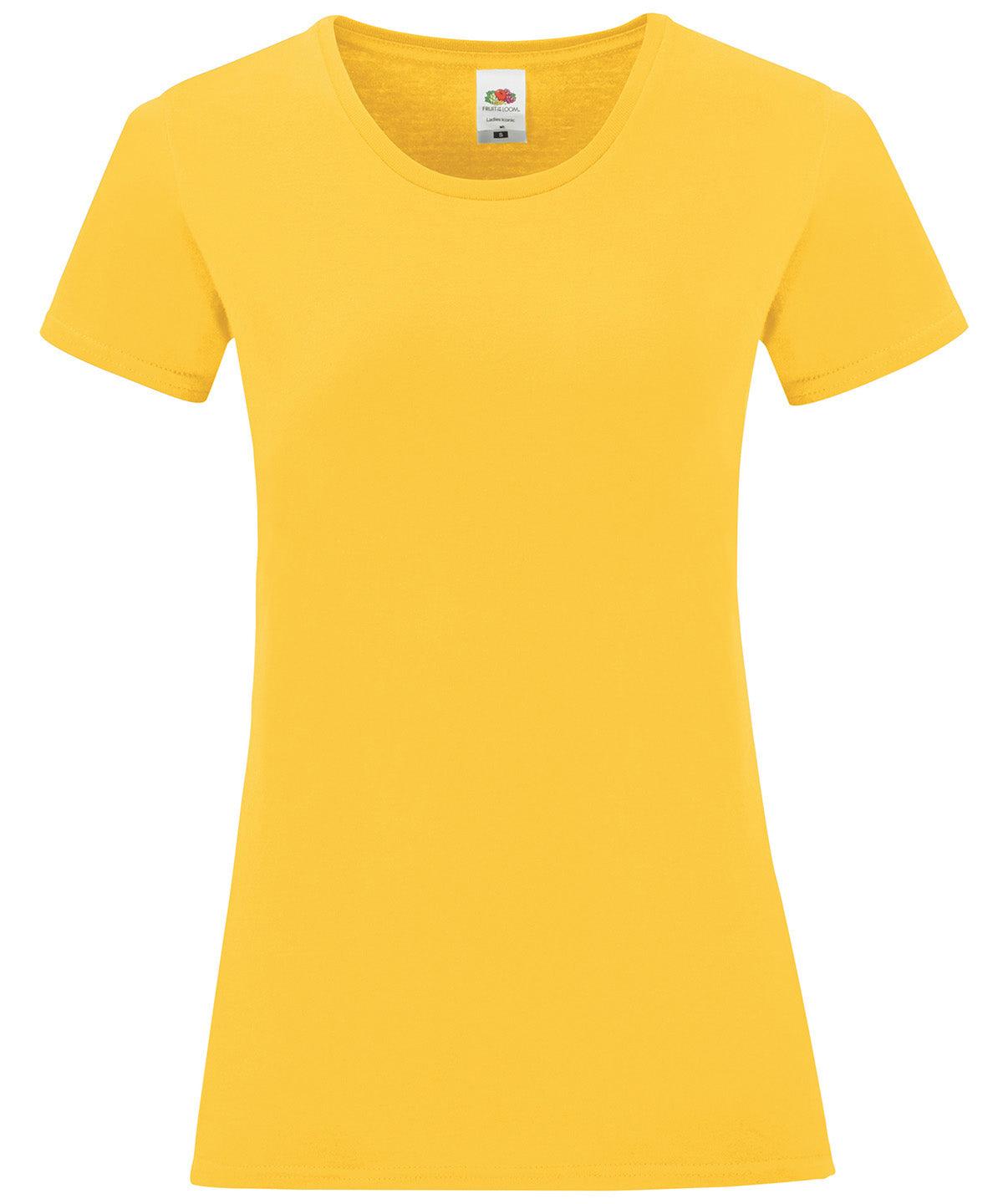 Sunflower - Women's iconic T T-Shirts Fruit of the Loom Holiday Season, New Colours For 2022, New Colours for 2023, Rebrandable, T-Shirts & Vests Schoolwear Centres