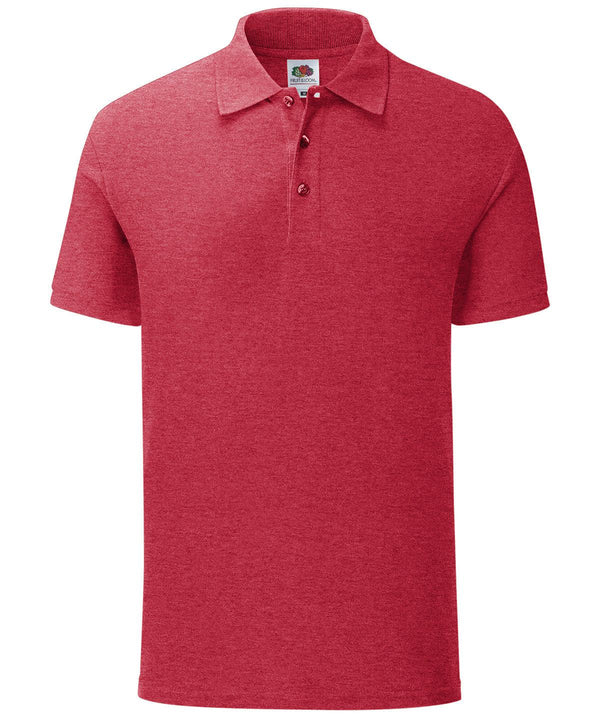 Heather Red - Iconic polo Polos Fruit of the Loom Plus Sizes, Polos & Casual, Raladeal - Recently Added, Rebrandable Schoolwear Centres
