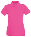 Fuchsia - Women's premium polo Polos Fruit of the Loom Fruit of the Loom Polos, Must Haves, New Colours For 2022, Polos & Casual, Raladeal - Recently Added Schoolwear Centres