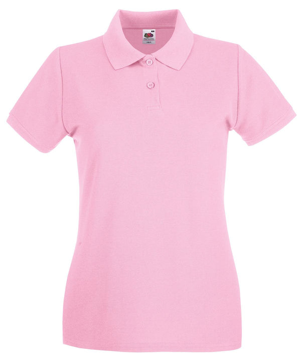Light Pink - Women's premium polo Polos Fruit of the Loom Fruit of the Loom Polos, Must Haves, New Colours For 2022, Polos & Casual, Raladeal - Recently Added Schoolwear Centres