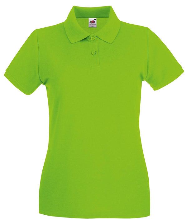 Lime - Women's premium polo Polos Fruit of the Loom Fruit of the Loom Polos, Must Haves, New Colours For 2022, Polos & Casual, Raladeal - Recently Added Schoolwear Centres