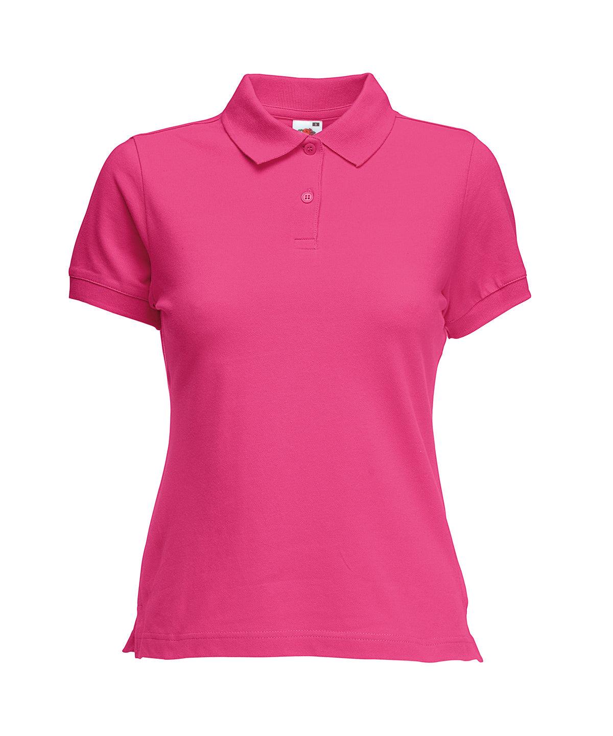 Fuchsia - Lady-fit polo Polos Fruit of the Loom Polos & Casual, Women's Fashion Schoolwear Centres