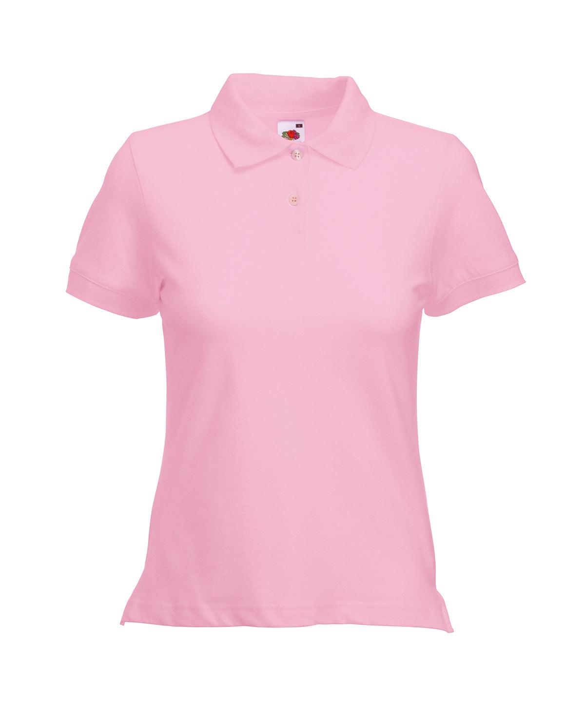Red - Lady-fit polo Polos Fruit of the Loom Polos & Casual, Women's Fashion Schoolwear Centres