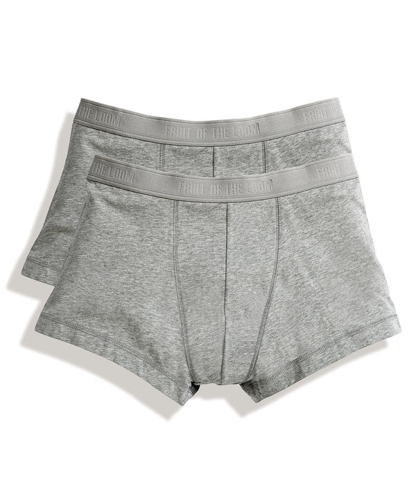 LightGreyMarl - Classic shorty 2-pack Boxers Fruit of the Loom Gifting & Accessories, Lounge & Underwear, Must Haves Schoolwear Centres