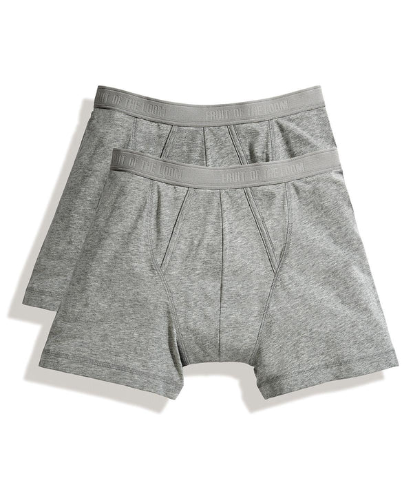 LightGreyMarl - Classic boxer 2-pack Boxers Fruit of the Loom Gifting & Accessories, Lounge & Underwear, Must Haves Schoolwear Centres