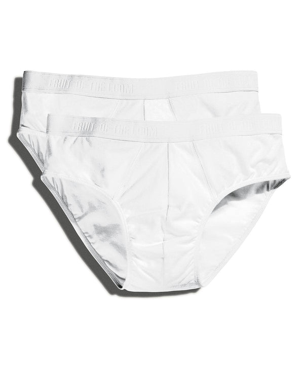 White - Classic sport 2-pack Briefs Fruit of the Loom Gifting & Accessories, Lounge & Underwear Schoolwear Centres