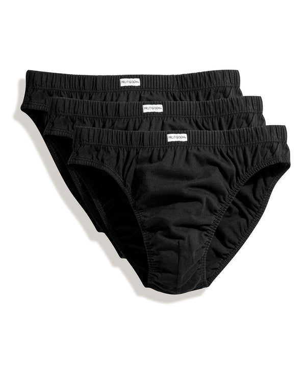 Black - Classic slip 3-pack Briefs Fruit of the Loom Gifting & Accessories, Lounge & Underwear, Must Haves Schoolwear Centres