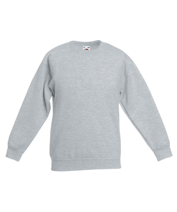 Heather Grey - Kids premium set-in sweatshirt Sweatshirts Fruit of the Loom Back to Education, Junior, Must Haves, Sweatshirts Schoolwear Centres