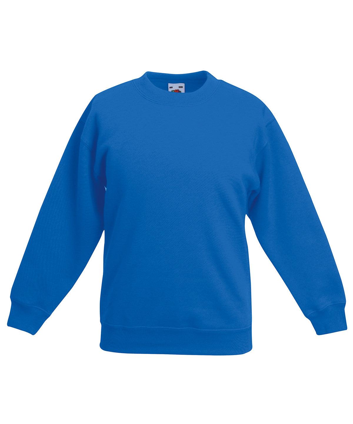 Royal Blue - Kids premium set-in sweatshirt Sweatshirts Fruit of the Loom Back to Education, Junior, Must Haves, Sweatshirts Schoolwear Centres