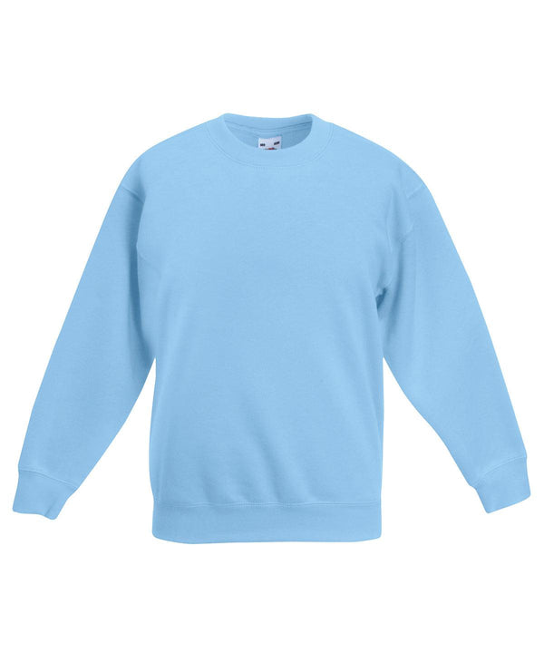 Sky Blue - Kids premium set-in sweatshirt Sweatshirts Fruit of the Loom Back to Education, Junior, Must Haves, Sweatshirts Schoolwear Centres