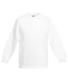 White - Kids premium set-in sweatshirt Sweatshirts Fruit of the Loom Back to Education, Junior, Must Haves, Sweatshirts Schoolwear Centres