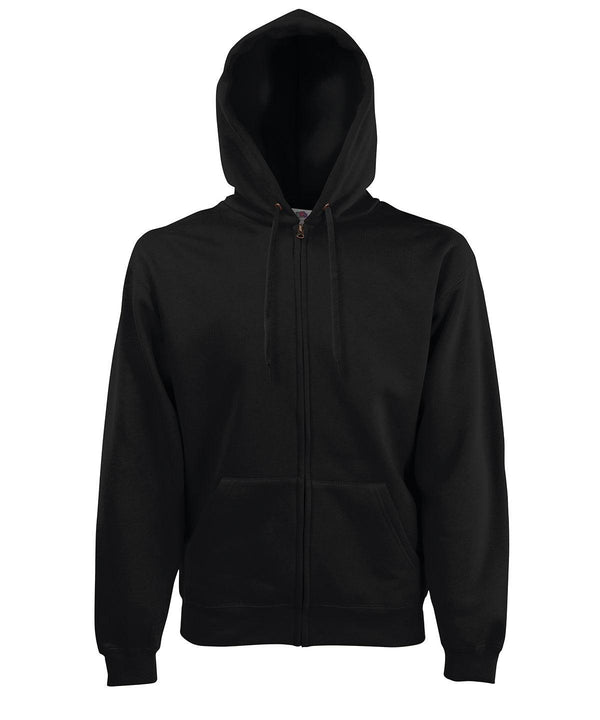 Black* - Premium 70/30 hooded sweatshirt jacket Hoodies Fruit of the Loom Hoodies, New Sizes for 2023 Schoolwear Centres