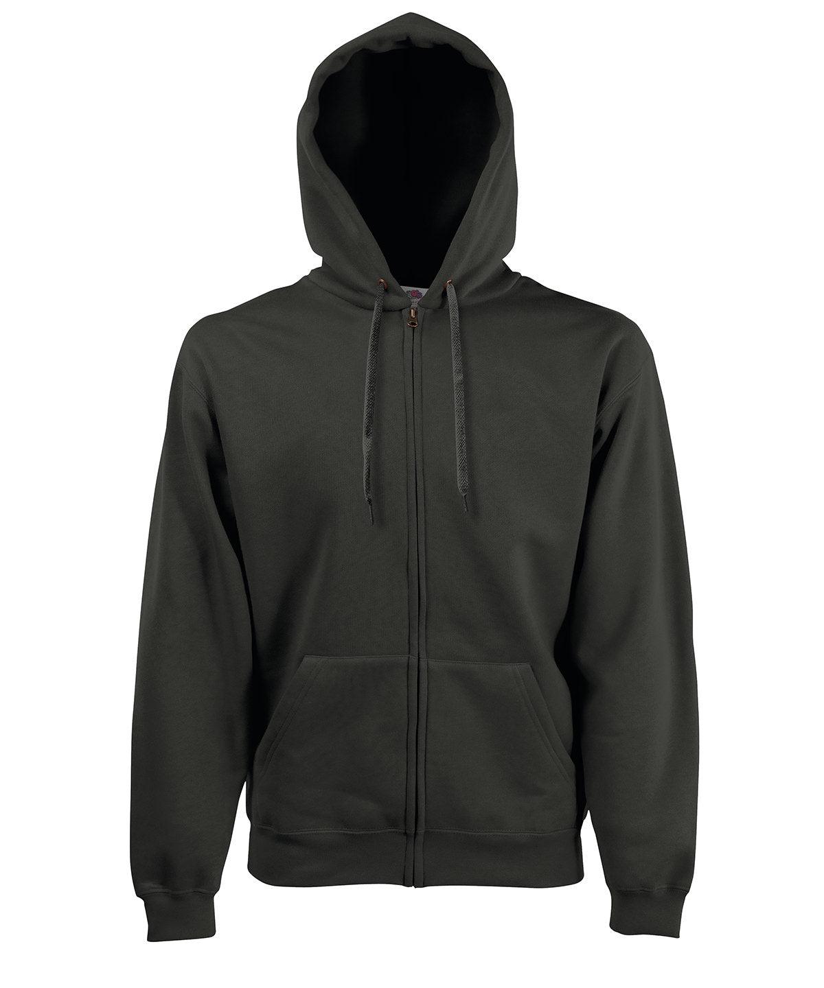 Charcoal* - Premium 70/30 hooded sweatshirt jacket Hoodies Fruit of the Loom Hoodies, New Sizes for 2023 Schoolwear Centres