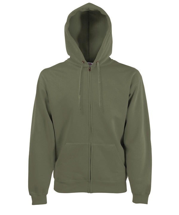 Classic Olive - Premium 70/30 hooded sweatshirt jacket Hoodies Fruit of the Loom Hoodies, New Sizes for 2023 Schoolwear Centres