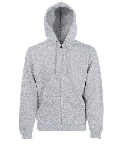 Heather Grey* - Premium 70/30 hooded sweatshirt jacket Hoodies Fruit of the Loom Hoodies, New Sizes for 2023 Schoolwear Centres