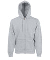 Heather Grey* - Premium 70/30 hooded sweatshirt jacket Hoodies Fruit of the Loom Hoodies, New Sizes for 2023 Schoolwear Centres