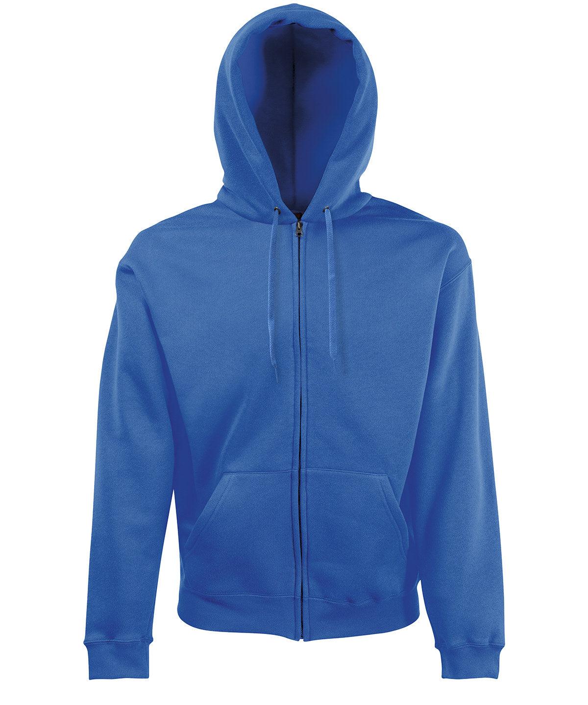 Royal Blue - Premium 70/30 hooded sweatshirt jacket Hoodies Fruit of the Loom Hoodies, New Sizes for 2023 Schoolwear Centres