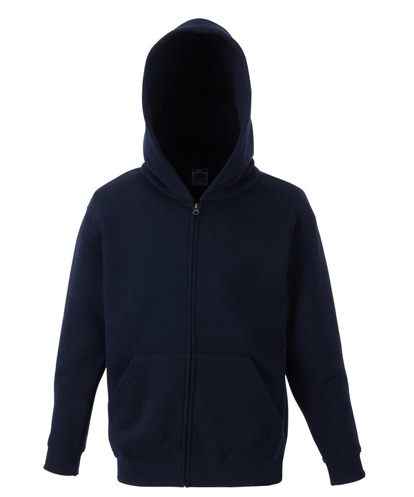 Deep Navy - Kids premium hooded sweatshirt jacket Hoodies Fruit of the Loom Hoodies, Junior, Must Haves Schoolwear Centres