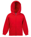 Red - Kids premium hooded sweatshirt jacket Hoodies Fruit of the Loom Hoodies, Junior, Must Haves Schoolwear Centres