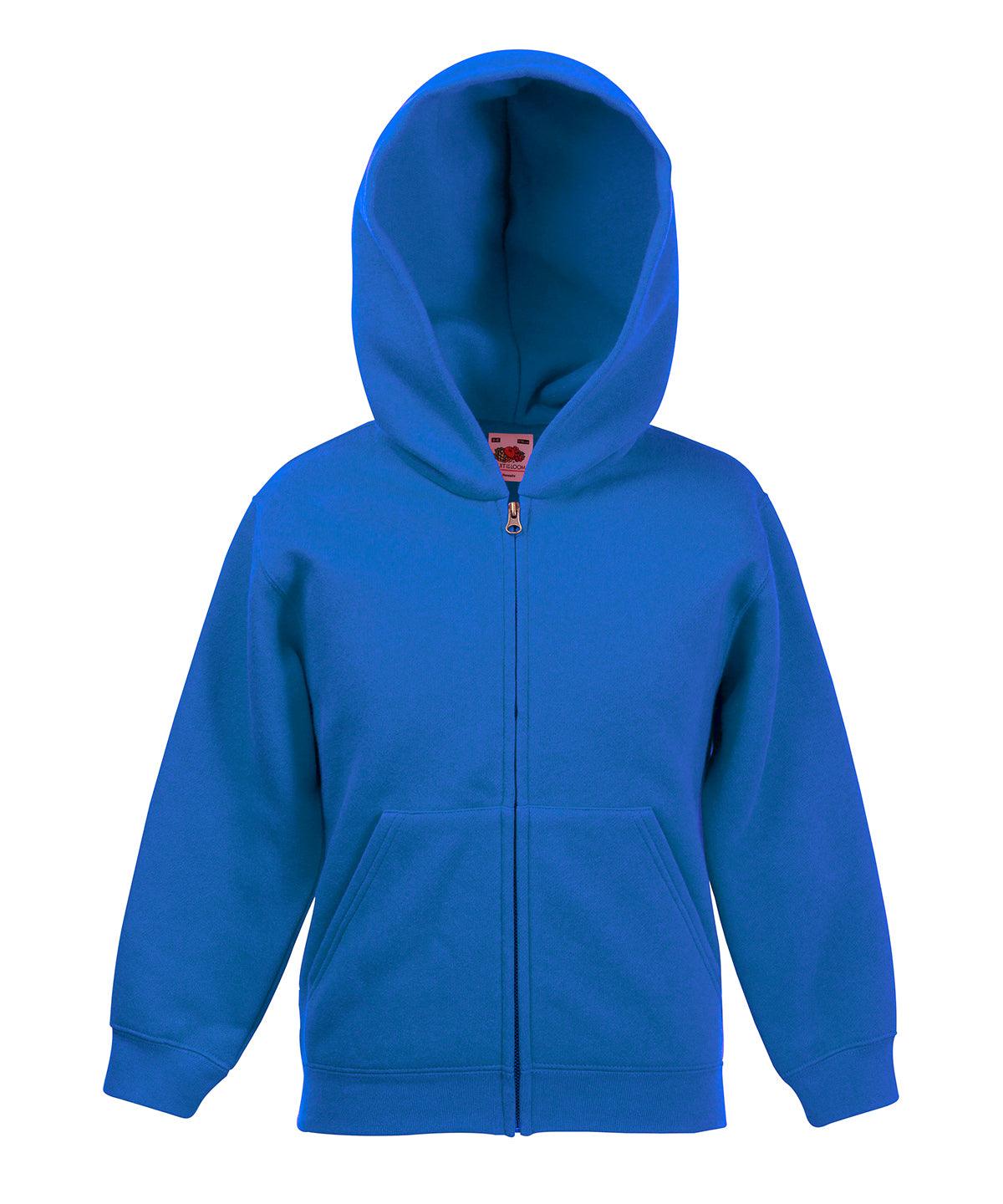 Royal Blue - Kids premium hooded sweatshirt jacket Hoodies Fruit of the Loom Hoodies, Junior, Must Haves Schoolwear Centres