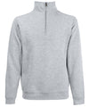 Heather Grey* - Premium 70/30 zip-neck sweatshirt Sweatshirts Fruit of the Loom Must Haves, New Sizes for 2023, Sweatshirts Schoolwear Centres