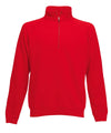 Red - Premium 70/30 zip-neck sweatshirt Sweatshirts Fruit of the Loom Must Haves, New Sizes for 2023, Sweatshirts Schoolwear Centres