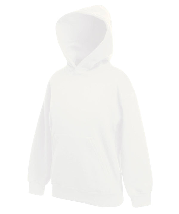 White - Kids premium hooded sweatshirt Hoodies Fruit of the Loom Hoodies, Junior, Must Haves Schoolwear Centres